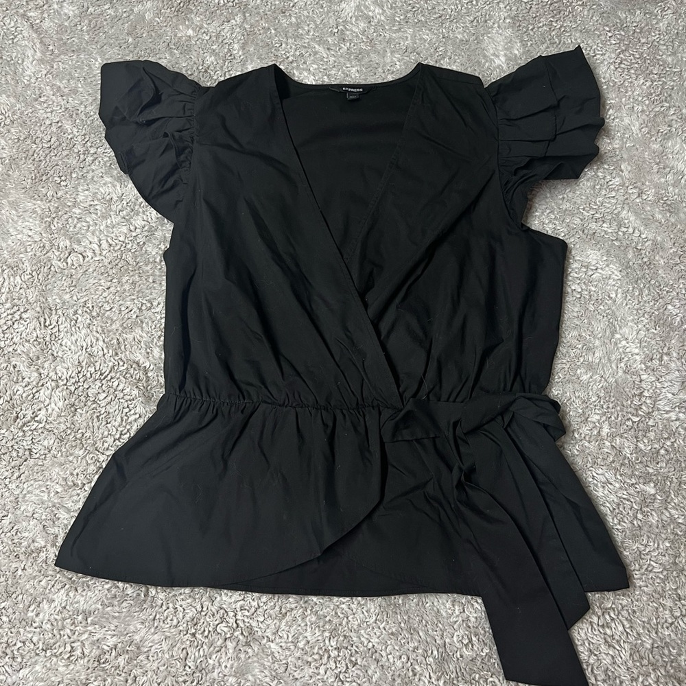 Express peplum wrap blouse NWOT
